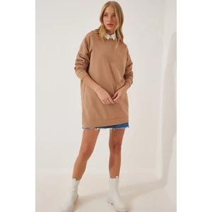 Happiness İstanbul Sweatshirt - Beige - Oversize