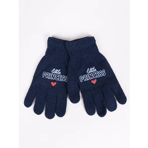 Yoclub Kids's Gloves RED-0119G-AA5A-001 Navy Blue