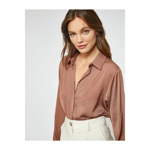 Koton Shirt - Brown - Relaxed fit