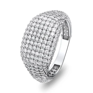 Brilio Silver Luxusný strieborný prsteň so zirkónmi RI019W 50 mm
