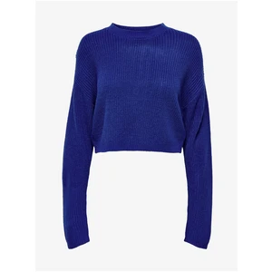 Dark blue women cropped sweater ONLY Malavi - Women