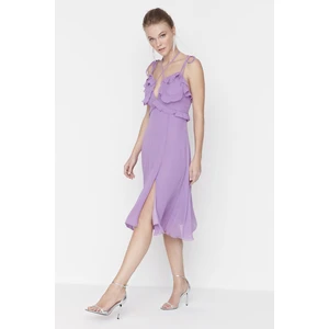 Trendyol Lilac Ruffle Detailed Dress