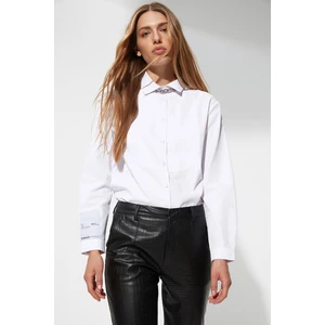 Trendyol X Sagaza Studio White Poplin Shirt