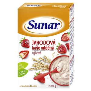 Sunar Jahodová kaše mléčná rýžová 225 g