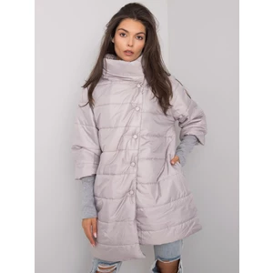 Women's gray transitional jacket without hood