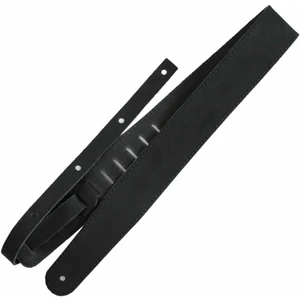 Richter RAW II Suede Black Leather guitar strap Black