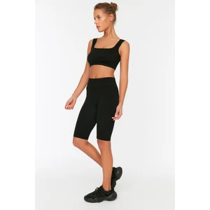 Trendyol Black Seamless Ribbed Biker Sport Tights