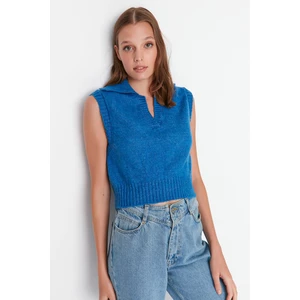 Trendyol Sweater Vest - Navy blue - Regular fit
