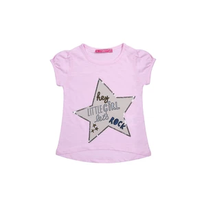 T-shirt with star, light pink