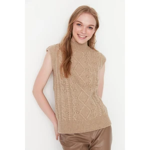 Trendyol Sweater Vest - Beige - Regular fit