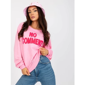 Pink hoodie with patches RUE PARIS
