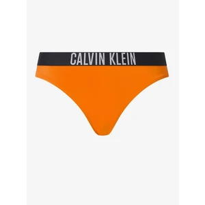 Oranžový dámský spodní díl plavek Calvin Klein - Dámské