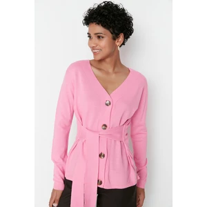 Trendyol Cardigan - Pink - Slim fit