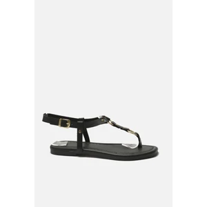 Trendyol Black Buckled Women's Sandals