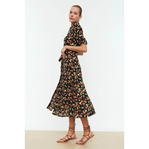 Dámské šaty Trendyol MultiColored BeltEd Shirt Dress