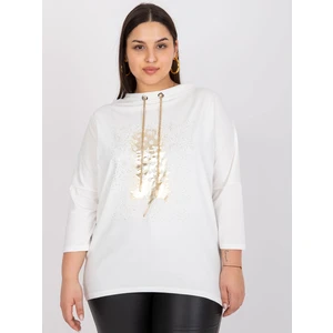 Cotton ecru blouse plus size Manon