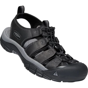 KEEN Pánske kožené sandále NEWPORT 1022247 black/steel grey 43