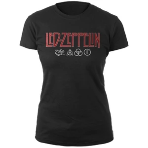 Led Zeppelin Koszulka Logo & Symbols Czarny M