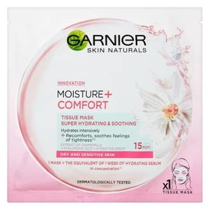 Garnier Skin Naturals Moisture + Comfort 1 ks pleťová maska W na suchou pleť; na citlivou a podrážděnou pleť; na dehydratovanou pleť; Cruelty free