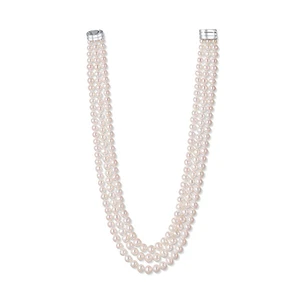 JwL Luxury Pearls Elegantní třířadý náhrdelník z pravých bílých perel JL0667