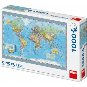 Dino Puzzle Mapa světa politická 1000 dílků