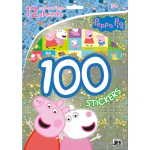 100 samolepek s omalovánkovými listy - Peppa pig