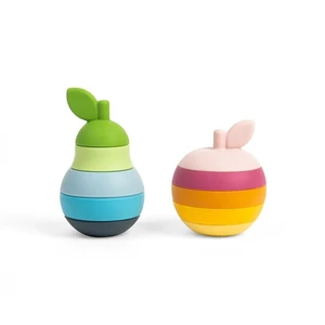 Bigjigs Toys Stacking Apple & Pear stohovací kelímky 1 y+ 2x5 ks