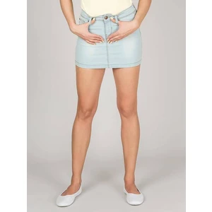 Short denim skirt light blue