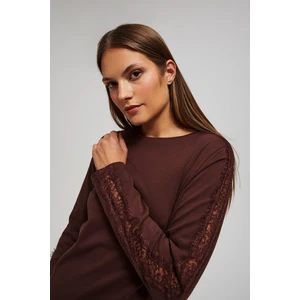 blouse with lace on the sleeves