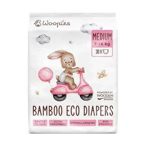 Wooden Spoon Woopies detské EKO plienky Medium 9-14 kg 30 ks