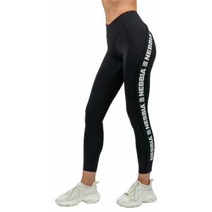 Nebbia High Waisted Side Stripe Leggings Iconic Black XS Pantaloni fitness