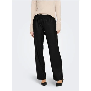 Black Women's Leatherette Trousers ONLY Pop Star - Ladies