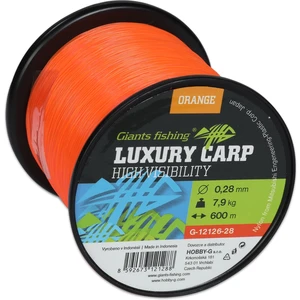 Giants fishing vlasec luxury carp high visibility orange - průměr 0,30 mm / nosnost 9,3 kg / návin 1400 m