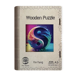Dřevěné puzzle/Yin Yang A3