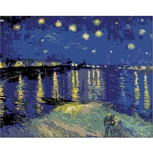Zuty Malování podle čísel Hvězdná noc nad Rhone (Van Gogh)
