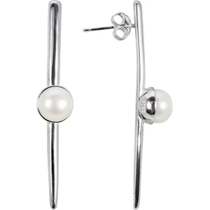 JwL Luxury Pearls Originálne strieborné náušnice s pravou perlou JL0464