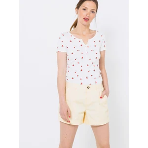 Light Yellow Shorts CAMAIEU - Women