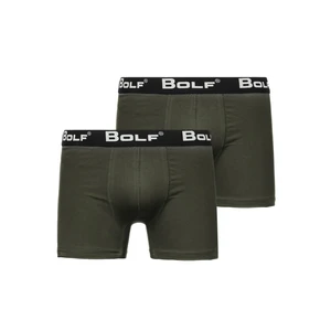 Khaki pánské boxerky Bolf 0953-2P 2 PACK