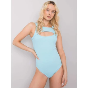 Women's light blue striped bodysuit