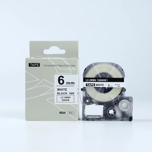 Epson LTS6KW, 6mm x 5m, černý tisk / bílý podklad, kompatibilní páska