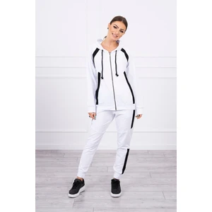 Sports set with stripes white