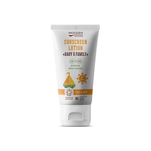 WoodenSpoon Opalovací tělové mléko v tubě Baby & Family SPF 30 - 150 ml