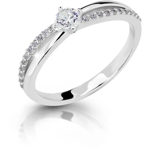 Cutie Jewellery Něžný třpytivý prsten z bílého zlata Z6728–2837-10-X-2 50 mm
