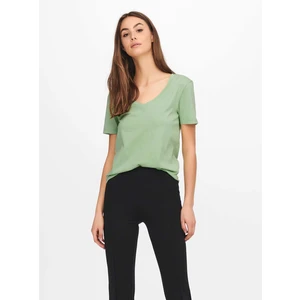 Light green basic T-shirt JDY Farock - Women