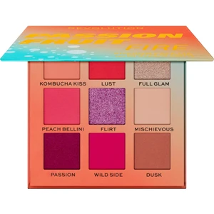 Makeup Revolution Hot Shot Passion Fruit paletka očních stínů odstín Fire 9 g