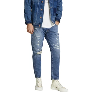 Jack&Jones Pánské džíny JJIFRANK Tapered Fit 12205005 Blue Denim 34/34