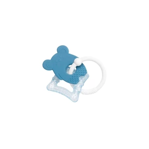 NATTOU Kousátko silikonové s chladící částí bez BPA modrá myška