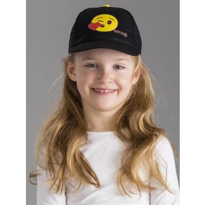 Czarna czapka baseballowa dla dzieci z nadrukiem