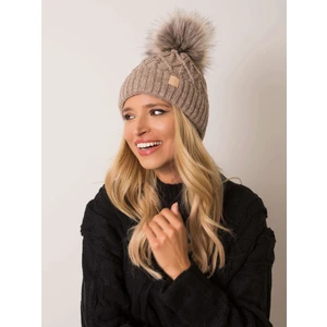 RUE PARIS Ladies' dark beige cap