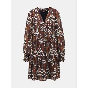 Brown patterned dress ONLY-Eloise - Women